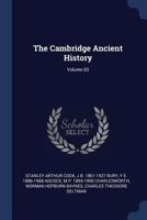 The Cambridge Ancient History; Volume 03 1017440956 Book Cover