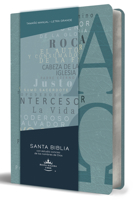 Biblia Rvr 1960 Letra Grande Tama�o Manual, Simil Piel Azul Alpha Omega Con Nombres de Dios / Spanish Bible Rvr 1960 Handy Size Large Print Leathersoft 164473561X Book Cover