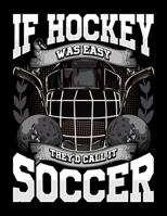 If Hockey Was Easy They'd Call It Soccer: Funny If Hockey Was Easy They'd Call It Soccer Blank Sketchbook to Draw and Paint (110 Empty Pages, 8.5 x 11) 1712980483 Book Cover