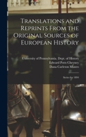 Translations and Reprints From the Original Sources of European History: Series for 1894 1013397622 Book Cover