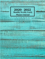 2020 - 2022 Monthly Weekly Yearly Planner Journal: Vintage Wooden Fence Aged Paint Peeling Design Cover 2 Year Planner Appointment Calendar Organizer And Journal Notebook 1697111769 Book Cover