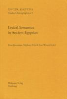Lexical Semantics in Ancient Egyptian 3943955095 Book Cover