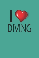 I Love Diving: Blank College Ruled Lined Notebook Writing Journal 1660932270 Book Cover