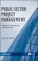 Public-Sector Project Management: Meeting the Challenges and Achieving Results 0470487313 Book Cover