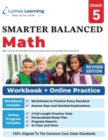 Sbac Test Prep: 5th Grade Math Common Core Practice Book and Full-Length Online Assessments: Smarter Balanced Study Guide with Performance Task (PT) and Computer Adaptive Testing (Cat) 1940484839 Book Cover