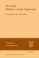 Altdeutsche Textbibliothek, Nr.47, Die Lieder 3484200219 Book Cover
