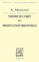 Theorie de l'Objet & Presentation Personnelle 2711614085 Book Cover