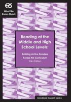 Reading at the Middle and High School Levels: Building Active Readers across the Curriculum 1931762368 Book Cover