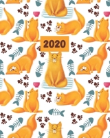 2020: Cat Gift - 2020 Planner Weekly and Monthly Featuring Cute Funny Cats. Paws, & Fish - Cat Planner 2020 1678480304 Book Cover