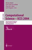 Computational Science - ICCS 2004: 4th International Conference Krakow, Poland, June 6-9, 2004 Proceedings, Part III 3540221166 Book Cover