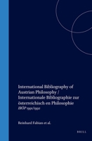 International Bibliography of Austrian Philosophy / Internationale Bibliographie Zur Österreichischen Philosophie: 1991-1992 (Studien Zur ... Philosophie, Supplement, 10) (German Edition) 9042016965 Book Cover