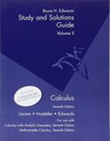 Calculus - Study and Solutions Guide Volume II to accompany Calculus w/ Analytic Geometry 0618149236 Book Cover