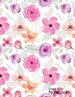 Simple beautiful Notebook Floral Cover: Cute College Ruled Composition Notebook, Large A4 (8.5 x 11), 100 Pages 1677194138 Book Cover