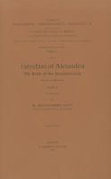 Eutychius of Alexandria: Book of the Demonstration 9042902507 Book Cover