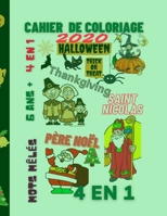 Cahier de coloriage mots mêlés 4 en 1 B08LNJJ8VN Book Cover