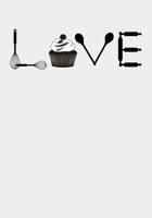 LOVE: Blank DIY Recipe Cookbook With Baking Utensil Design 1694778762 Book Cover