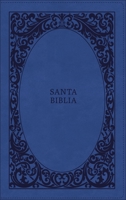 Biblia Reina-Valera 1960, Tierra Santa, Ultrafina letra grande, Leathersoft, Azul, con cierre 0829772170 Book Cover