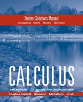 Hughes Hallett Student Solutions Manual to accompany Calculus Combo 0470414146 Book Cover