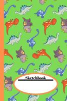 Juassic Dinosaur Era Sketchbook: 120 Pages - Green (Kids Childs Jurassic Dinosaurs Art Sketchbook Notebooks) Moms Teachers Students 1073567850 Book Cover