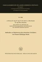 Methoden Zur Bestimmung Des Elastischen Verhaltens Von Pressen Beliebiger Breite 3663063917 Book Cover