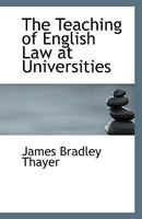 The Teaching of English Law at Universities 1110809085 Book Cover