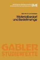 Materialbedarf Und Bestellmenge 3409017429 Book Cover