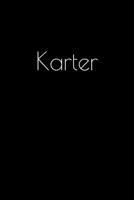 Karter: Notebook / Journal / Diary - 6 x 9 inches (15,24 x 22,86 cm), 150 pages. Personalized for Karter. 1693894440 Book Cover