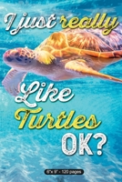 I Just Really Like Turtles Ok?: Composition Notebook - 6" X 9" 120 Pages 1087305276 Book Cover