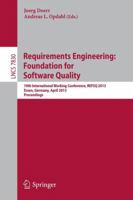 Requirements Engineering: Foundation for Software Quality 3642374212 Book Cover