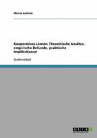 Kooperatives Lernen. Theoretische Ans�tze, empirische Befunde, praktische Implikationen 3638683028 Book Cover