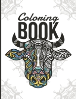 coloring book: An Adult Coloring Book with Fun, Easy, and Relaxing Coloring Pages B089279XWC Book Cover