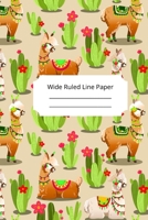 Baby Alpaca Theme Wide Ruled Line Paper 1675007934 Book Cover