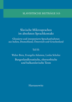 Slavische Mikrosprachen Im Absoluten Sprachkontakt: Glossierte Und Interpretierte Sprachaufnahmen Aus Italien, Deutschland, Osterreich Und Griechenlan 3447120452 Book Cover
