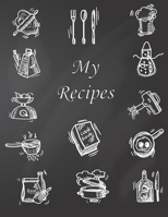 My Recipes: Personalized Empty Cookbook Gift  Blank Recipe Journal Book Recipe Keepsake Our Family Recipes Journal Diary Food Cookbook Design Document 1671581989 Book Cover