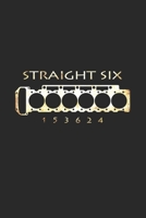 Straight six: 6x9 Engines - dotgrid - dot grid paper - notebook - notes 1689335874 Book Cover