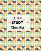 Weekly Study Checklist: Retro Pattern Design Cover (8 x 10 inches) 120 pages 1686695373 Book Cover