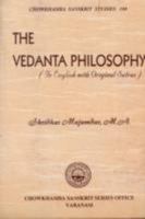 Vedanta Philosophy (Chowkhamba Sanskrit studies) 8170800439 Book Cover