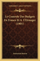 Le contrôle des budgets en France et à l'étranger 1167725824 Book Cover