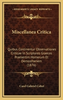 Miscellanea Critica 046932497X Book Cover