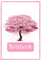 Notebook: Cherry Blossom Notebook Journal, Beautiful Notebook with Sakura Tree, Large 6 x 9 inch, 110 Lined Pages 1679294830 Book Cover