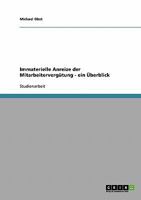 Immaterielle Anreize Der Mitarbeitervergutung. Ein Uberblick 363870596X Book Cover