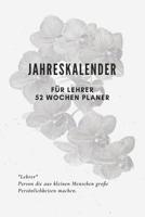 Jahreskalender f�r Lehrer 52 Wochen Planer: A5 I kalender I planer I wochenplaner I jahresplaner I organizer I terminkalender 1077458975 Book Cover