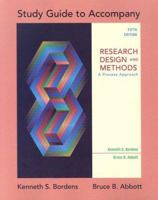 Study Guide for use with Research Design and Methods 076742154X Book Cover