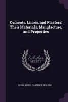 Cements, Limes and Plasters 9354184502 Book Cover