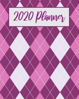 2020 Planner: Weekly and Monthly Calendar with Habit Tracker, purple argyle motif 1693209357 Book Cover