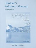 Student Solutions Manual for Elementary and Intermediate Algebra 0321627342 Book Cover