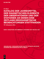 Einleitung Und Übersicht. Stationen Von +900 Bis +550 3112767241 Book Cover