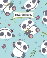 Sketchbook: Cute Panda Sketch Book for Kids Practice Drawing and Doodling Sketching Book for Toddlers & Tweens 167158452X Book Cover