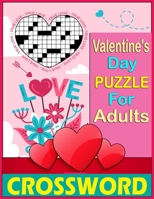 Valentine's Day Crossword Puzzle For Adults: 75 Medium Difficulty Crossword Puzzles For Puzzle Lovers Adults and Seniors with Solutions B0CVL377V9 Book Cover