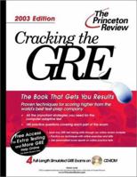 Cracking the GRE with Sample Tests on CD-ROM, 2003 Edition (Graduate Test Prep) 0375762485 Book Cover